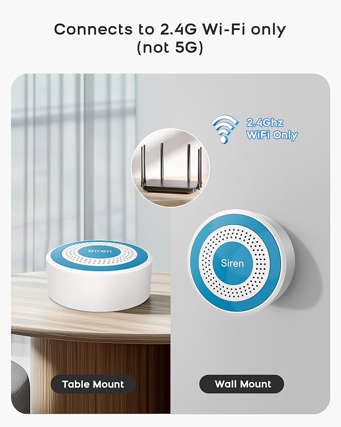 Home Security System, Home Alarm System Wireless 8 Piece Kit with Phone APP Alert Siren Remote Control Motion Detection Real-time Alarm No Contract Required,24/7 Protection