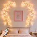 Cherry Blossom Tree Branch Lights: Cherry Blossom Willow Vine Garland with 54 LED Light and Remote for Wall Decor - 4 Lighting Modes Christmas Indoor Decorations for Home Bedroom Window (Pink)