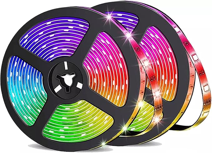 Led Lights for Bedroom, Smart Led Strip Lights with App Control Remote Control, RGB LED Light Strips,Music Sync Color Changing Room Decoration Party, Christmas decoration(1 Rolls of 32.8ft)