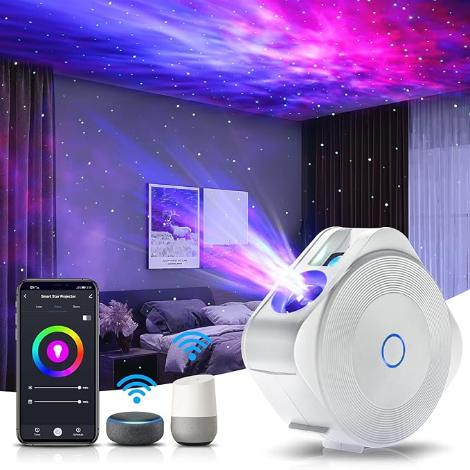 Galaxy Projector,Star Projector Galaxy Light,Northern Lights Projector,Aurora Starlight Projector,Rotatable Nebula Lamp,Smart APP&Voice Control,24H Timer,LED Night Light Projector for Bedroom