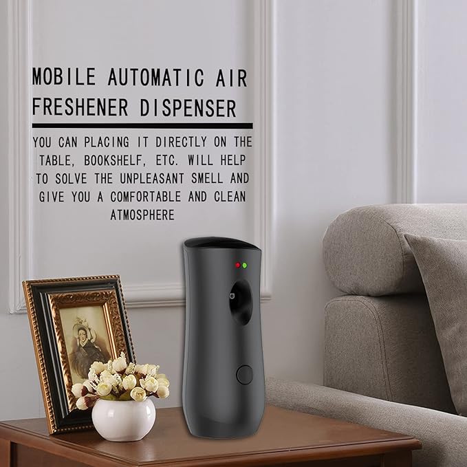 Automatic Air Freshener Dispenser, Wall Mounted/Standing Air Freshener Spray Dispenser, Aerosol Fragrance Machine is Suitable for Hotel, Bedroom, Bathroom,Office, Commercial Place(Black-01)
