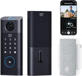 eufy Security Video Smart Lock S330, 3-in-1 Camera+Doorbell+Fingerprint Keyless Entry Door Lock, Smart Wi-Fi Deadbolt for Front Door, 8 GB Built-in Storage, SD Card Expandable, Chime Included