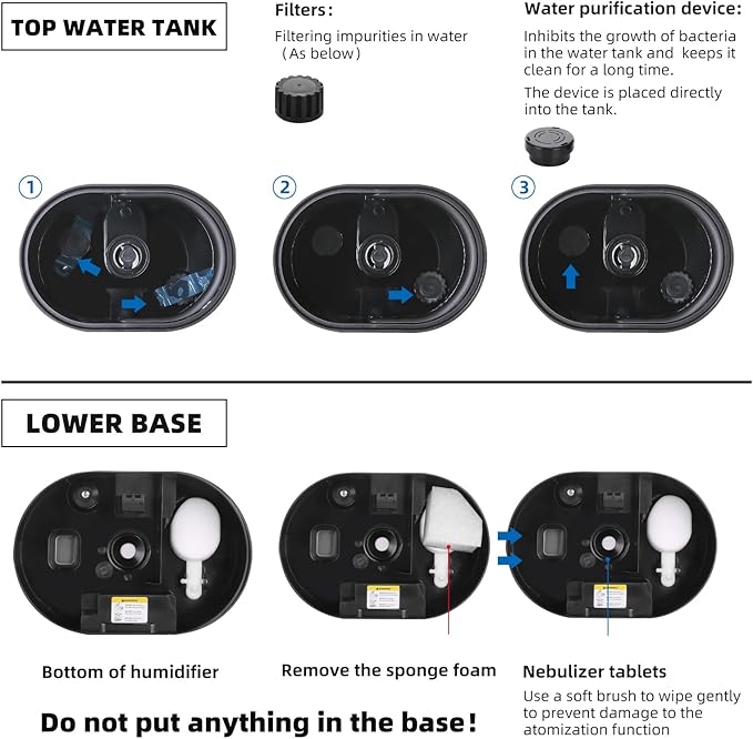 6L Humidifiers for Bedroom Large Room Home,Cool and Warm Humidifier for Baby and Plants Hot Mist Top Fill Desk Humidifier Oil Diffuser,Quiet,Auto Mode,360°Nozzle-Midnight Black(2026 Upgraded)