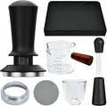 7 Pcs 58mm Espresso Accessories Kit, Spring Loaded Calibrated Tamper, WDT Tool, Coffee Measuring & Espresso Cup and Tamper Mat, Puck Screenr & Dosing Funnel, Fit 58mm Espresso Machine Accessories