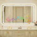 32x55 Inch Gold Framed LED Bathroom Mirror with Lights, Built-in Bluetooth Speaker,Tempered Glass,Dimmable Lighted Bathroom Vanity Mirror with 3 Colors, Backlit + Frontlit, Memory, Anti-Fog