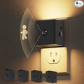 L LOHAS LED Motion Sensor Night Light,[4-Pack] Plug in Night Light with Dusk to Dawn Sensor,Brightness Adjustable,3000K Soft White Nightlight for Bathroom Hallway Kitchen