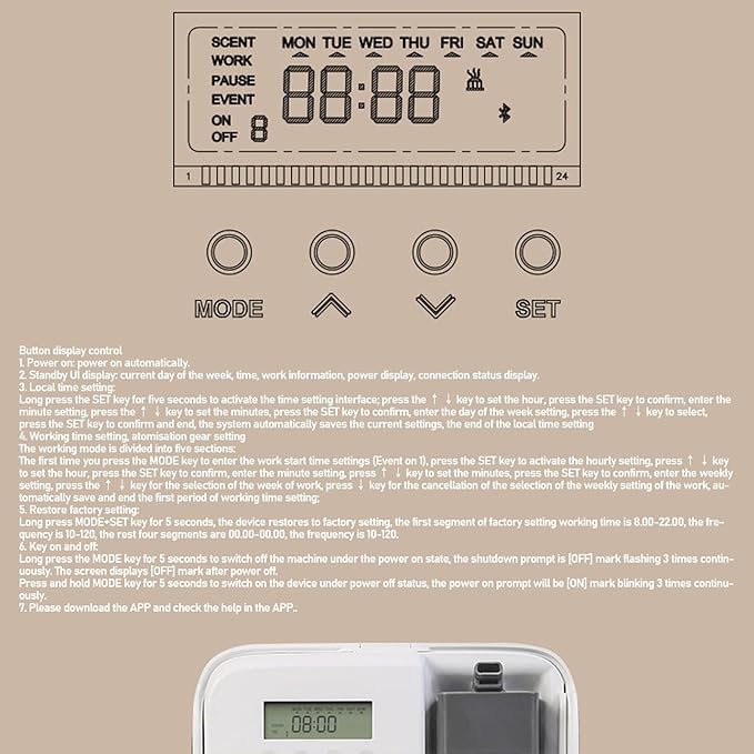 Essential Oil Diffuser, 200ml Smart Scent Air Machine Timing Function APP Control Relaxing Aromatherapy Fragrant Oil Humidifier Vaporizer Cold Air Diffuser for Home
