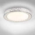 ASD 20 Inch LED Flush Mount Ceiling Light Fixture for Bedroom, 42W 2474LM 5CCT 2700K-5000K, Triac Dimmable Lights, Dining, Living Room, Kitchen Lamps, Modern Home Lighting Fixtures, Nickel, ETL