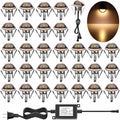 LED Stair Light Low Voltage Waterproof IP65 Outdoor F1.38 Wood Recessed LED Deck Lighting Yard Garden Patio Step Landscape Pathway Decor Lamp, Bronze (30pcs,Warm White)