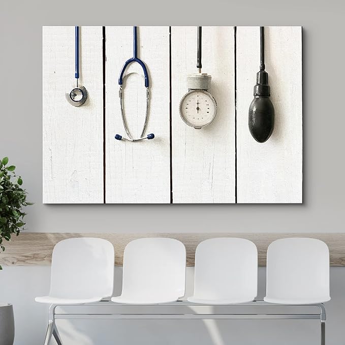 wall26 Canvas Print Wall Art Medical Apparatus Tools on Wall Medicine People Digital Art Modern Art Contemporary Scenic Colorful for Living Room, Bedroom, Office - 12"x18"