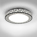 ASD 18 Inch LED Flush Mount Ceiling Light Fixture for Bedroom, 35W 1992LM 5CCT 2700K-5000K, Triac Dimmable Lights, Dining, Living Room, Kitchen Lamps, Modern Home Lighting Fixtures, Black, ETL