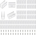 Neon Rope Light Mounting Brackets, 100PCS Neon Lights Install Fixing Clips Accessories for 6x12mm LED Neon Flexible Strip Lighting, Neon Signs DIY(100 Screws, 100 Clips)