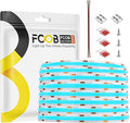 COB Ice Blue LED Strip Light DC12V Flexible High Density Uniform Bright 480LEDs/m Strips 16.4FT CRI90+ 8MM Width Dimmable COB LED Tape for Cabinet Indoor Decor(No Adapter/Controller)
