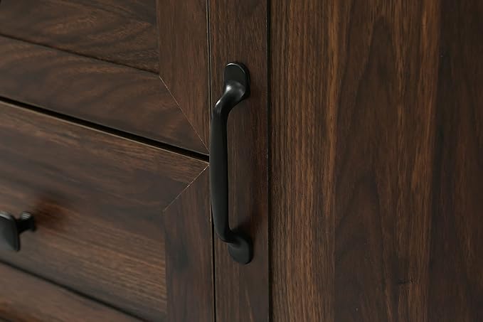 RUNNA Wooden 3-in-1 Hall Tree with 2 Cabinet and 2 Drawers,3 Open Shelves and 3 Hooks,Coat Hanger and Storage Bench,for Livingroom Hallway Entryway Use (Tiger@Hanger)