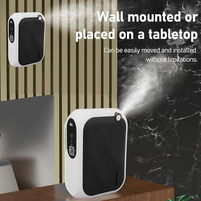 Smart Essential Oil Diffuser Aromatherapy Air Freshener with 140ML Oil Capacity 4 Speed Adjustment BT APP Control 200m Coverage for Home Office SPA (Black)
