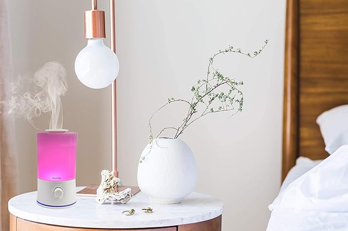 BlueHills Premium 2000 Ml Set of 2 Large Essential Oils Diffusers for Large Rooms Big Capacity Models Adjustable Cool Mist Great Gift – Value Pack of 2 White