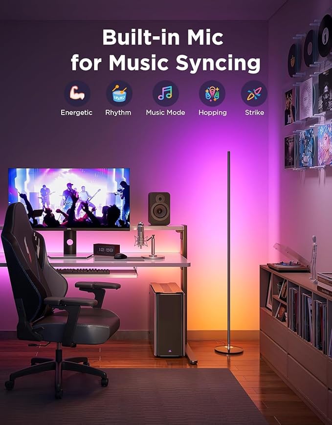Govee RGBIC Lamp, Smart Lamp Compatible with Matter and Alexa, Modern Lamp with Music Sync and Million DIY Colors