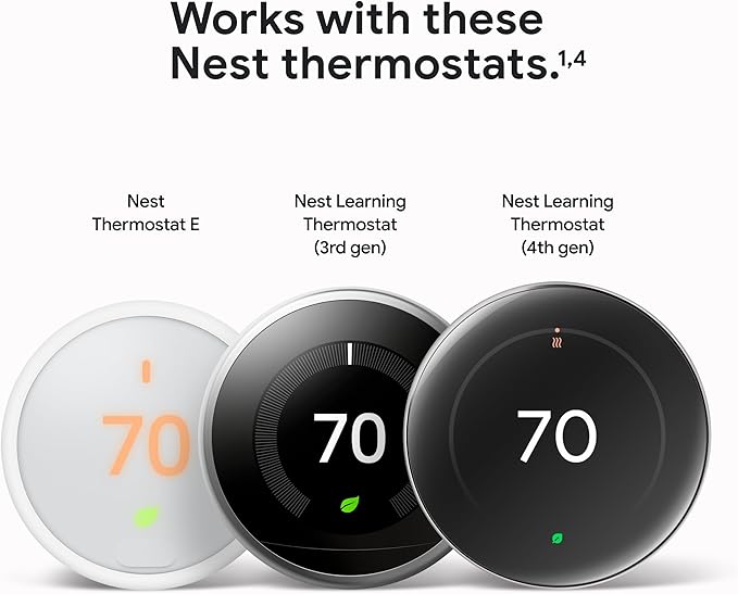 Google Nest Temperature Sensor (2nd Gen) - Room Comfort Sensor with Scheduling - Works with The Nest Learning Thermostat (3rd and 4th Gen) and Nest Thermostat E - Porcelain, White