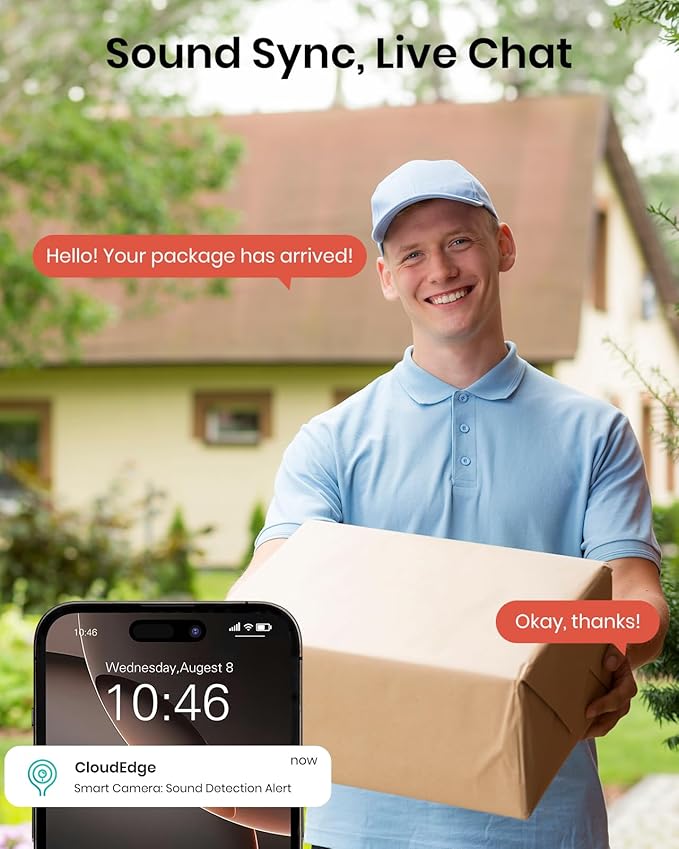 2K Solar Security Camera Wireless Outdoor,2.4G WiFi & 360˚ PTZ Battery Camera,Color Night Vision, AI/PIR Motion Detection,2-Way Audio,IP66 Waterproof,Alexa/Google Assistant,SD/Cloud Storage