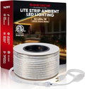 Shine Decor LED Strip Lights 108w Low Consumption, Cold Resistant IP65 Waterproof Outdoor Rope Light 120 VAC, Cuttable Connectable Indoor Lite Lighting Strip 147 FT ETL Listed 7x10mm 2800K Warm White
