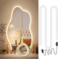 LED Vanity Mirror Lights 16.4FT, Strong Adhesive Dimmable Silicone Strip Lights for Mirror, Waterproof Eye-Care Warm White 3000K Flexible Lighting for Bedroom Bathroom (Mirror NOT Included)