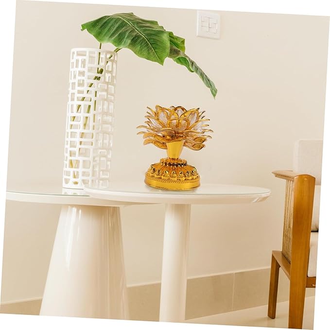 1pc Lotus Shaped Led Buddha Lamp for Home Decoration Color-Changing Meditation Light for Buddhist Source Buddha Melodies Elegant Room Decor