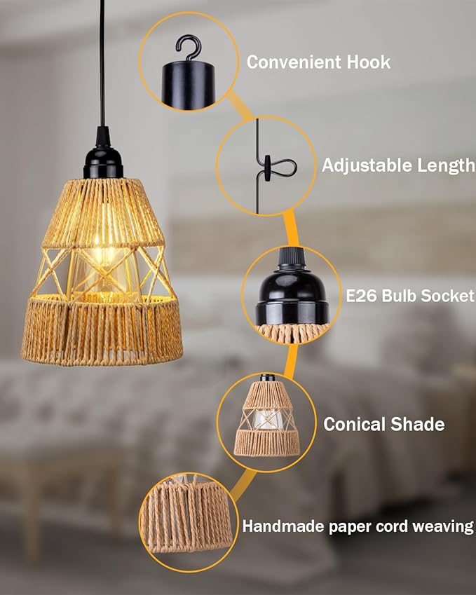 Battery Operated Chandelier Outdoor Waterproof, 2 Pack Hanging Pendant Light with Remote Control for Gazebo, Pergola, Porch, Balcony, Shed, Patio, Garden Decor