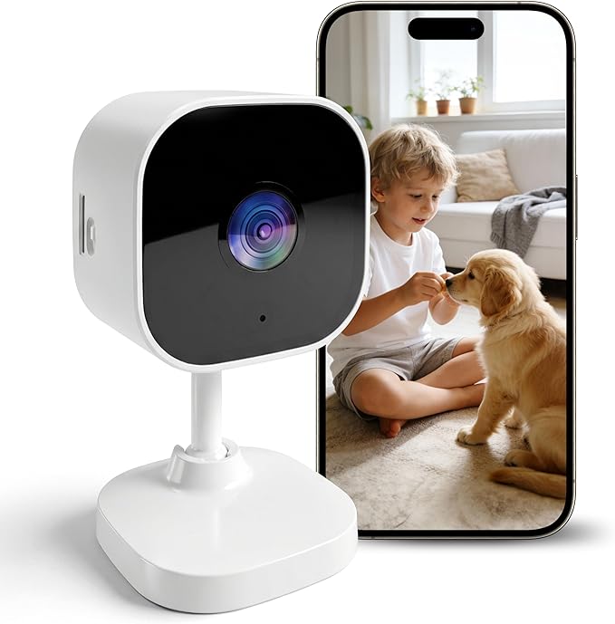 2K Cameras for Home Security Dual-Band 5G/2.4GHz WiFi Indoor Camera Baby Monitor & Pet Camera for Dog Cat Elder AI Motion Detect 2-Way Audio Night Vision 24/7 Local Recording SD Cloud Storage