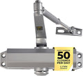 LYNN HARDWARE Light Duty Automatic Door Closer (Silver) - Highly Durable Cast Aluminum, Commercial or Home Use, Adjustable Speed Controls, 3 Mounting Options, 3 Hour Fire Rated (DC5003 Model)