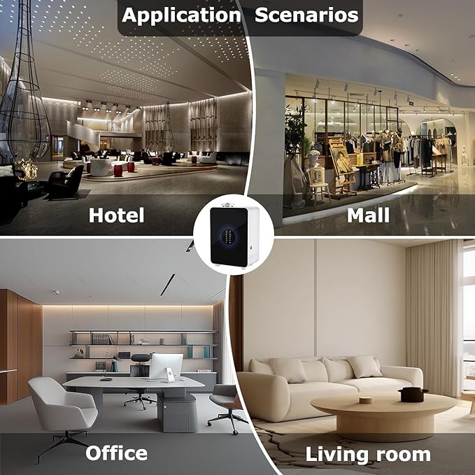 HVAC Scent Diffuser Cover Up to 3500 Sq. Ft, Best Hotel Scent Diffuser with Power Cold Air Technology, Scent Air Machine for Home, Commercial Waterless Aromatherapy Diffuser for Large Room - White