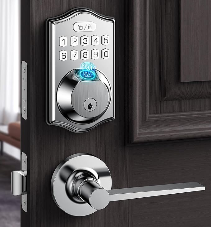 Fingerprint Door Lock-keyless Entry Door Lock with Handle -Smart Locks -Keypad Code