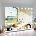 31.5"x 23.6" Vanity Mirror Makeup Mirror with Lights,10X Large Hollywood Lighted Vanity Mirror with 24 Dimmable LED Bulbs,3 Color Modes,Touch Control for Bedroom,Wall-Mounted,White