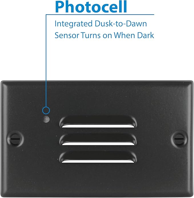 STP2 Horizontal Louvered Black LED Step Light (STP2L120HBK)