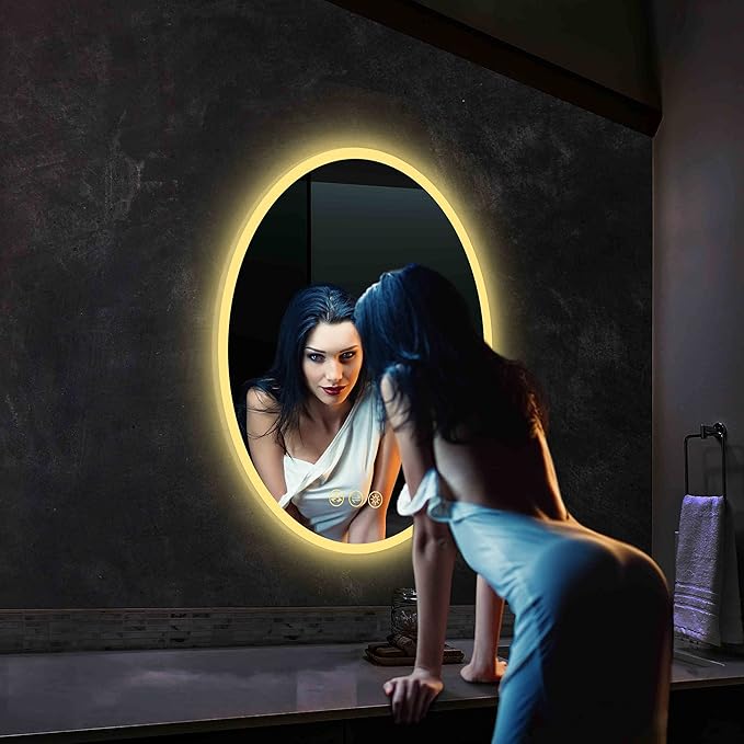 Blossom 24'' x 36'' LED Mirror for Bathroom Lighted Vanity Mirror for Wall Front Lights + Backlit LED Bathroom Mirror Anti-Fog Tempered Glass ETL Listed, Wall Mounted LED Vanity Mirror
