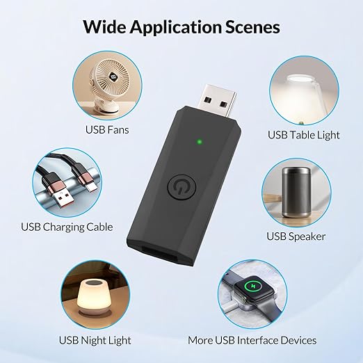 Wireless USB Power Switch,Smart Control for Type A USB Devices, Compatible with Alexa,Effortless Home Automation for Lamps, Fans, Chargers & More(5V, 2A)【1-Pack】