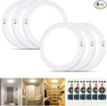 Rechargeable Ceiling Light, No Wiring Battery Operated Ceiling Lights with Remote, Motion Sensor Dimmable Timing Motion Activated Overhead Shower Light for Bathroom Pantry Hallway Porch (6)