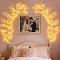 GOESWELL Led Tree Branch Lights for Wall: 7.5Ft 144 LEDs White Enchanted Vine with Lights - Lighted Willow Fairy Light for Living Room Bedroom Christmas Halloween Meditation Wall Decor
