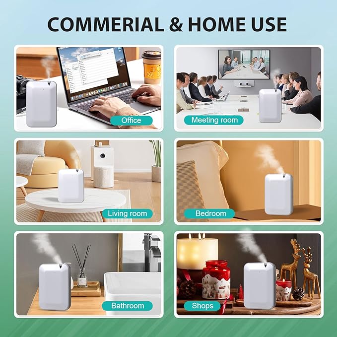 Smart Scent Air Machine for Home, 500ML/2500 Sq. Ft HVAC Professional Waterless Essential Oil Diffuser with Cold Air Technology, Bluetooth Fragrance Diffuser for Large Room, Hotel, Office, Spa