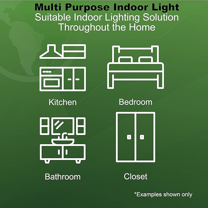 Ecolight 9-inch Bar Lights - 2-Pack, Battery Operated, Tap on/Off - White Color Changing, Dimmable, IR Remote with Timer - 80 Lumen, 30,000 Hour Rated Lamp Life - White Finish