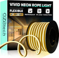 GZBtech Flexible LED Neon Rope Lights 66FT,AC 110-120V Waterproof Strip Light, 2800K Cuttable Connectable Neon Lighting for Indoor Outdoor Home Decor/Commercial Use-Warm White 20M, ETL Listed
