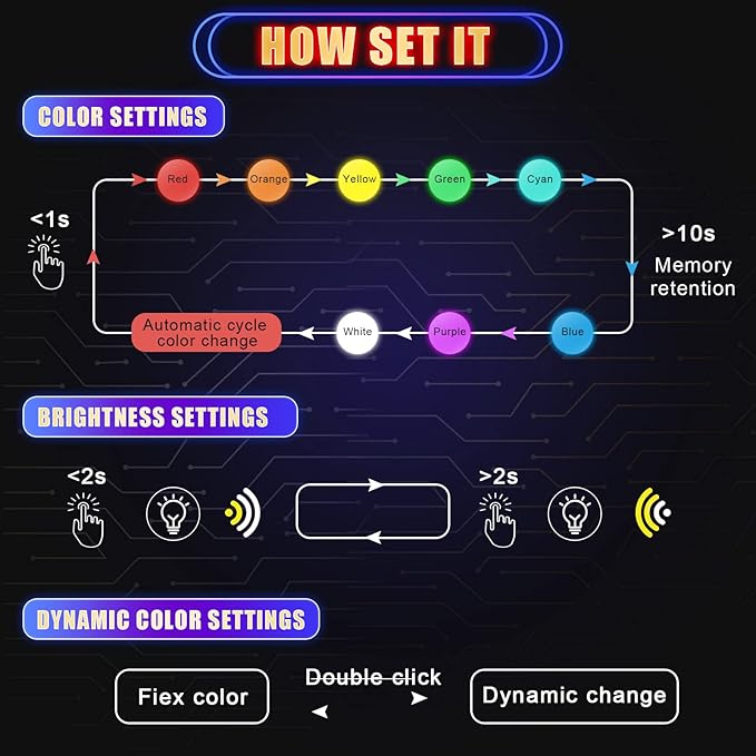Frienda 8 Pieces Mini USB LED Light, Car LED Interior Lighting 5v Smart USB Atmosphere Light, Laptop Keyboard Office Decoration Night Lamp, Adjustable Brightness, 8 Colors