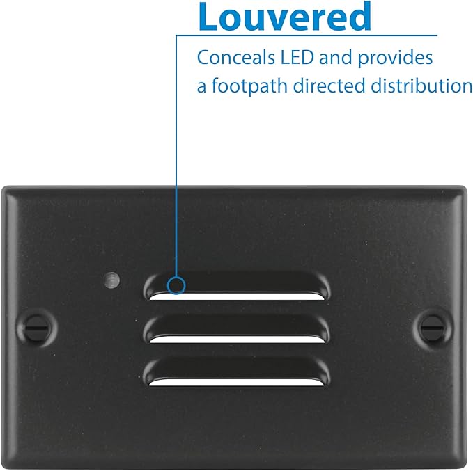 STP2 Horizontal Louvered Black LED Step Light (STP2L120HBK)