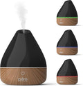 Pure Enrichment PureSpa Natural Aromatherapy Oil Diffuser (Black) - Ultrasonic Air Deodorizer with 200ml Water Tank, Wood-Grain Accents, Soft Color-Changing Lights, and Auto Safety Shut-Off