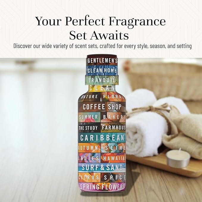P&J Trading Fragrance Oil Tranquil Set | Vanilla, Cucumber Melon, Lavender, Amber, Bamboo, and Ocean Breeze Candle Scents for Candle Making, Freshie Scents, Soap Making Supplies, Diffuser Oil Scents