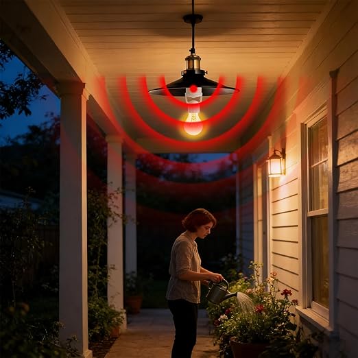 Automatic Light Socket - Infrared Radar Motion Sensor, Screw Bulb Holder Adapter, Hands Free Lighting Control Design, Smart Home Feature, Designed for Garage Basement Front Door Exit