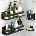 Shower Caddy,Shower Shelf 4 Pack - Bathroom Shower Shelf Rust-Proof Aluminum Adhesive Installation No Drilling Required, Suitable for Bathroom Storage and Home Decoration