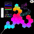 OJQ 20 Pack Hexagon Lights Wall RGB Panel - Hexagonal Led Lights Room Decor Wall Lights Birthday Decorations Gaming Equipment Honeycomb Shape Panels Hexagon Gaming Lights for Bedroom Children