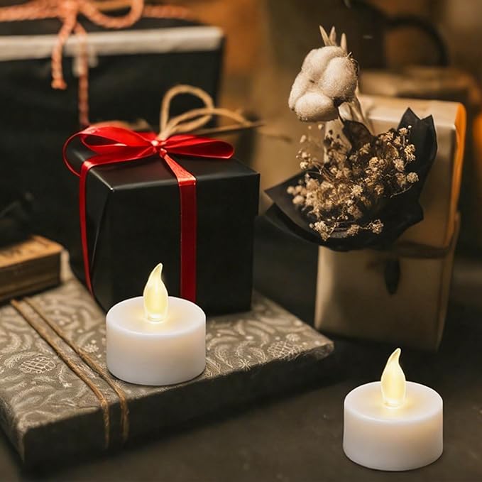 200PCS Flameless LED Tea Lights Candles, Realistic and Bright Flickering Long Lasting 200Hours Battery-Powered, Ideal Party, Wedding, Birthday,Halloween, Christmas ,Home, Table Decoration WarmWhite