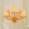 Boho Hand Woven Rattan Wall Sconces 3-Lights Wall Lamp Coastal Brass Wall Lights for Hallway Vanity Bedside Doorway, UL Listed