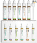Essential Oils Set (Eucalyptus, Lavender, Lemongrass, Peppermint, Tea Tree, Orange) for Diffuser, Topical Skin, Body, Natural Home Fragrance Gift for Women & Men